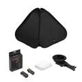 Fotodiox 20 in. Foldable Softbox 2X Flash Kit with Remote Radio Trigger for Canon SBX-Foldable-FlshBrckt-20in-2xCanon